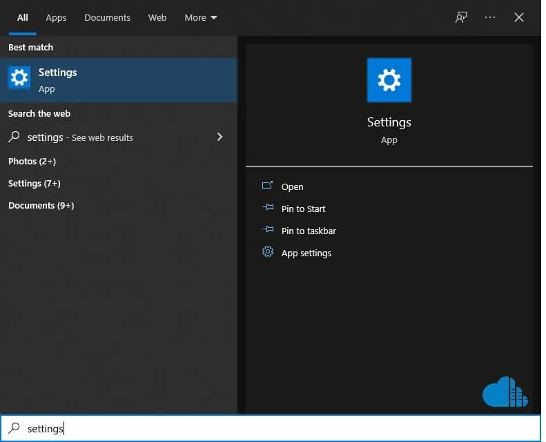 going to you windows' search option