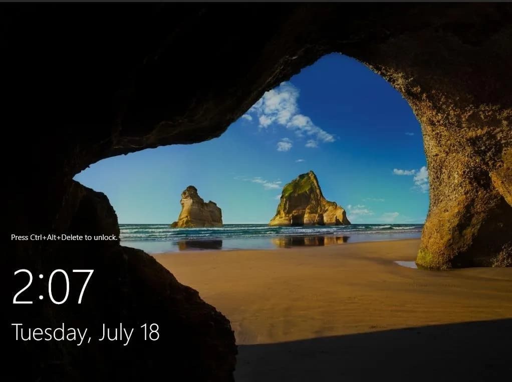 windows lock screen