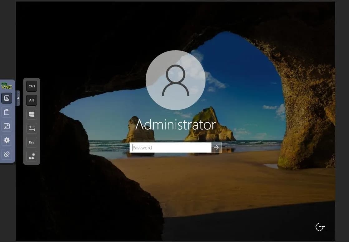 connect with vnc