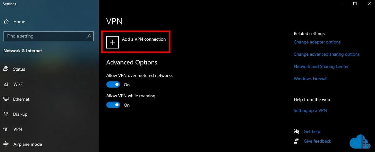 adding a vpn connection