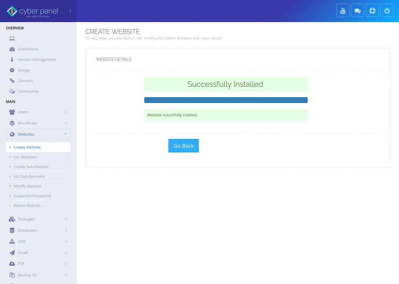 create main domain