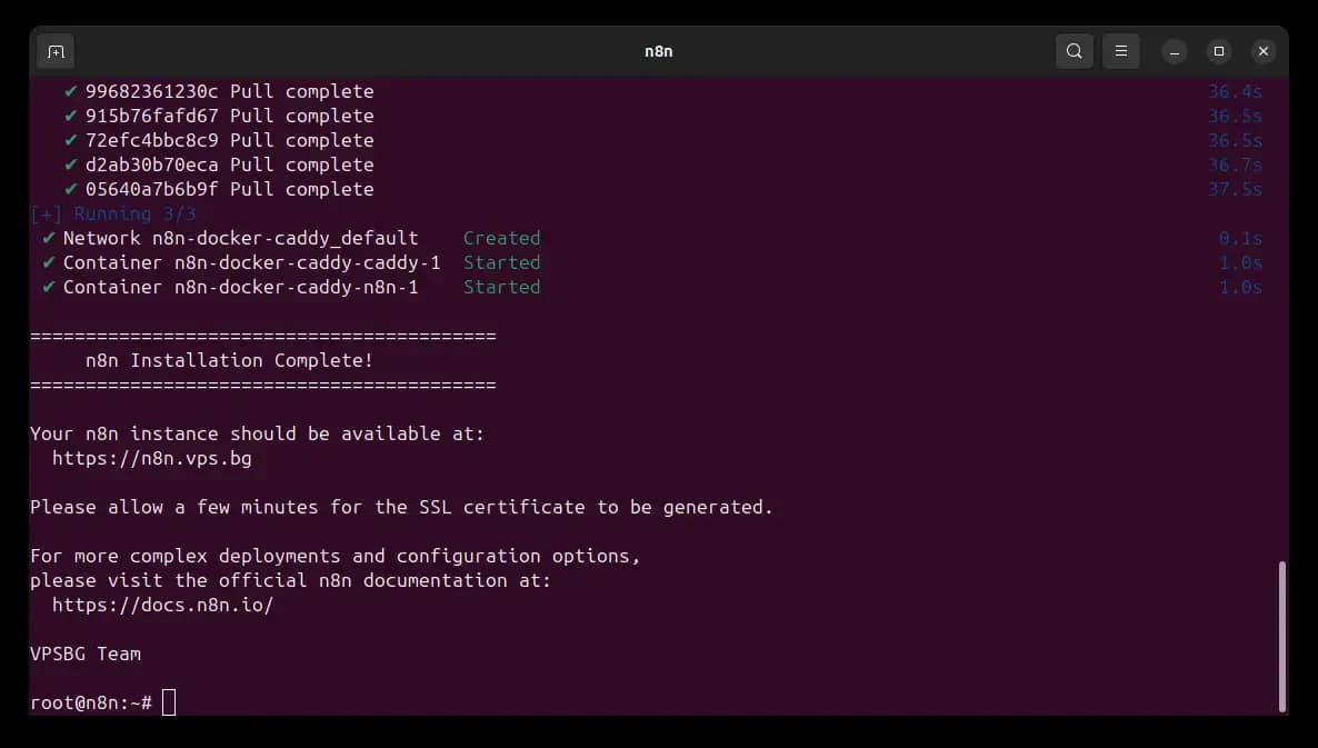 enter root password