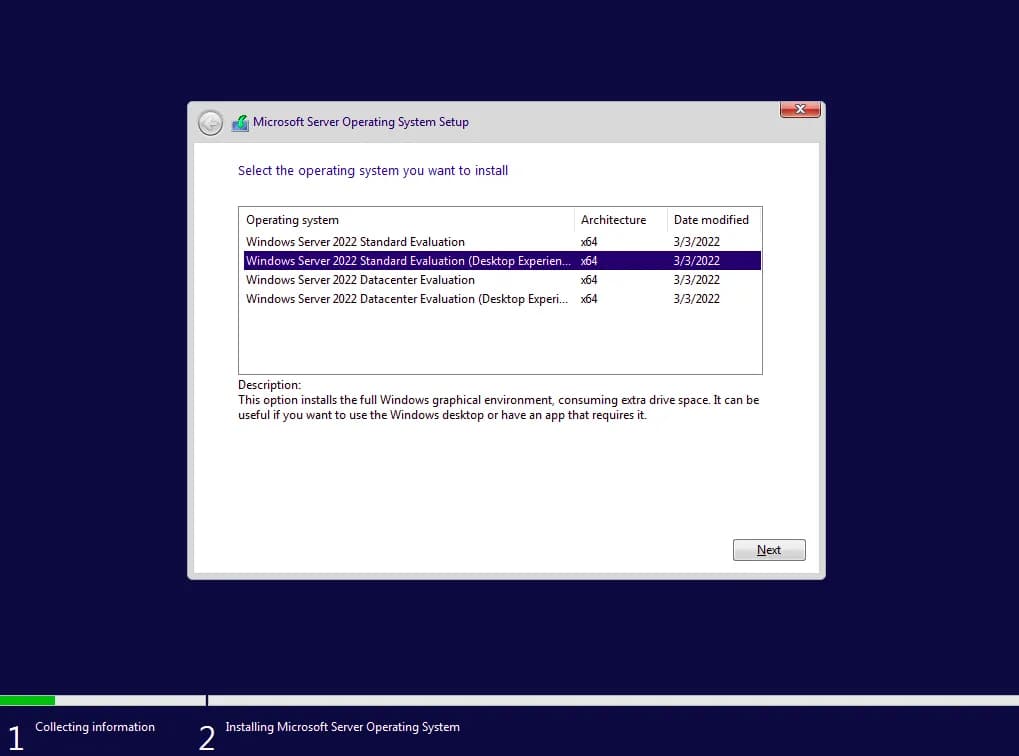 select windows version