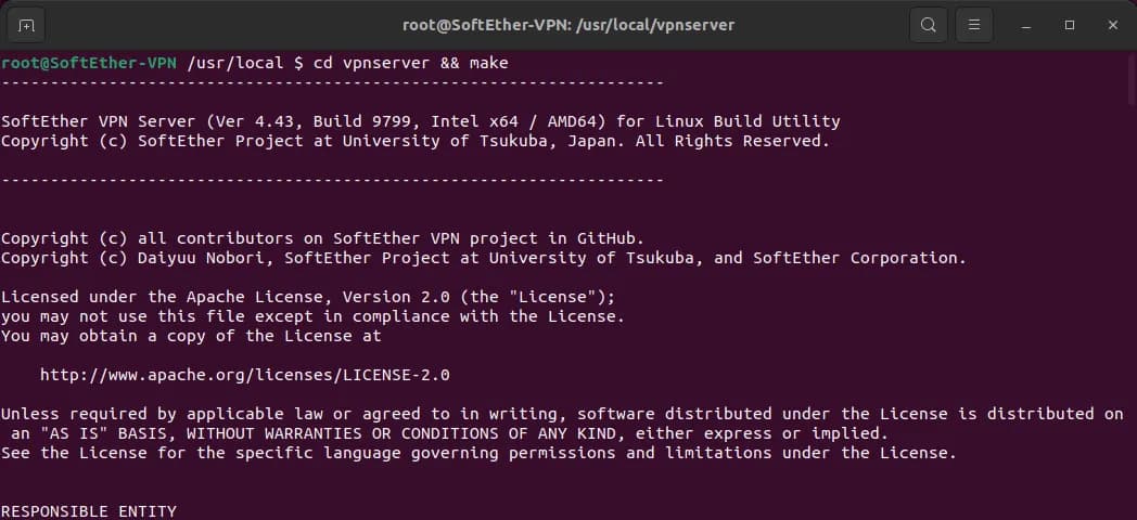 compile the installation