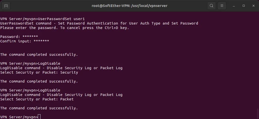 disable log