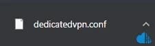 the downloaded file will have an extension of conf