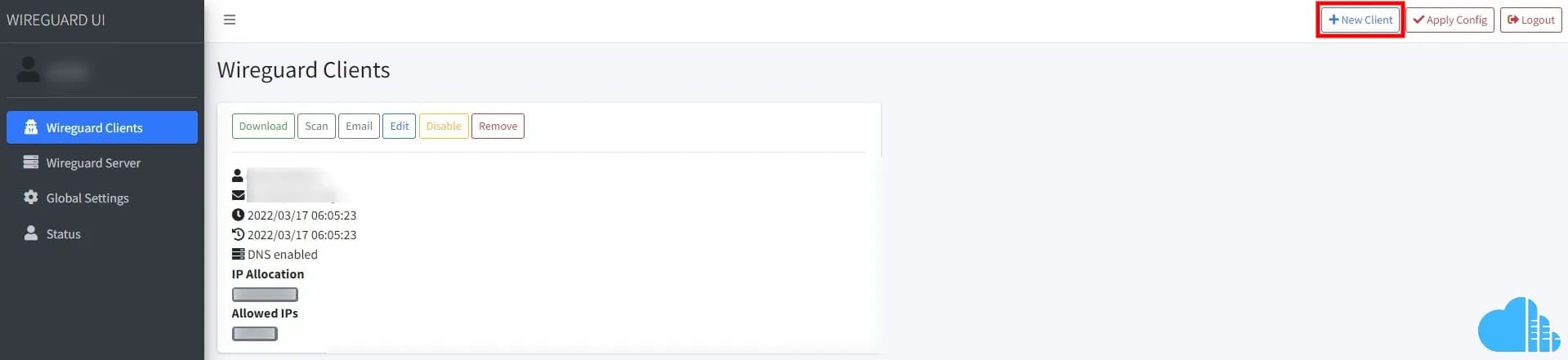 click on create a new user