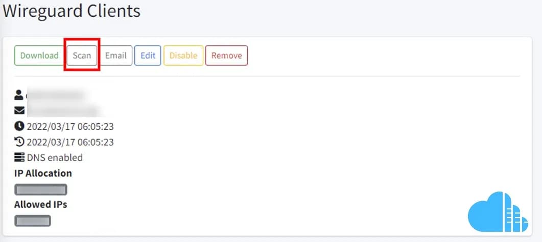 click on the scan button in your server's control panel