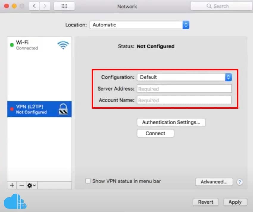 configuring the vpn connection