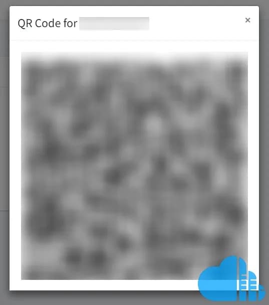 QR code will now appear