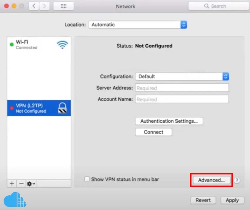 click on advanced settings