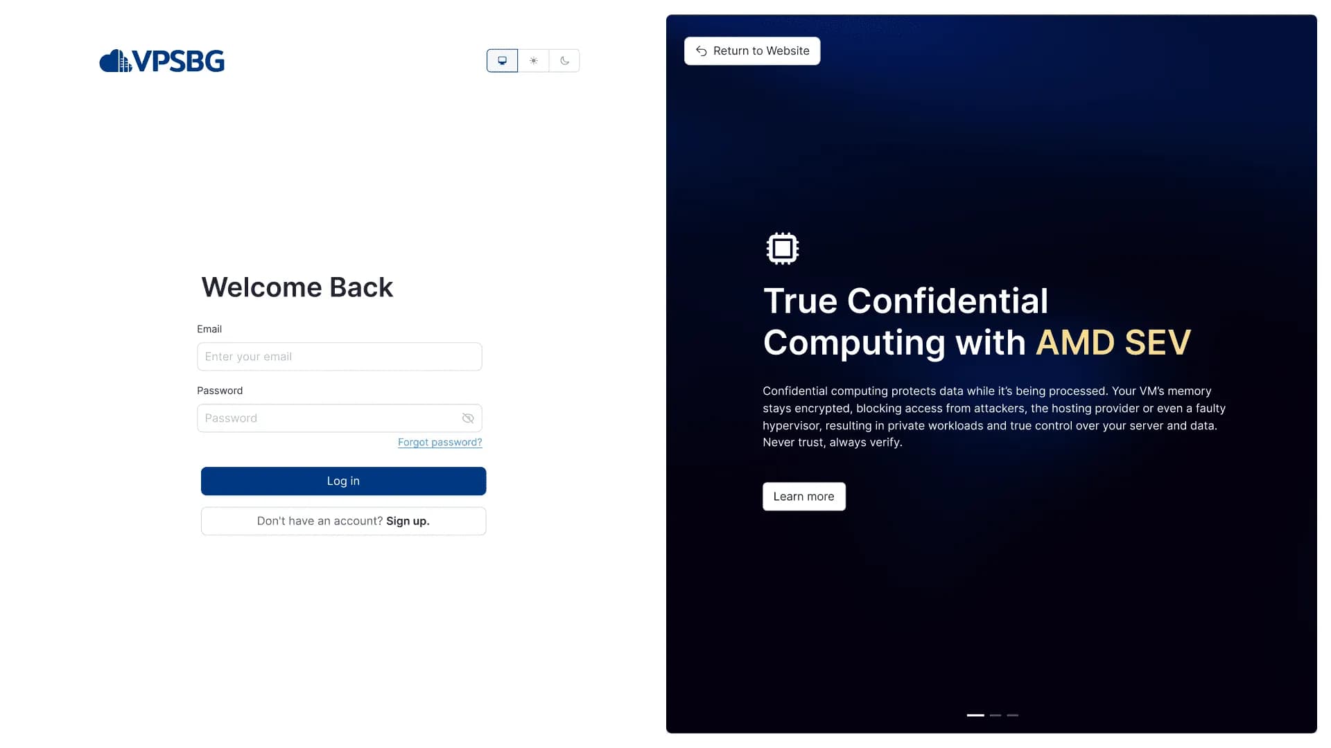 log into the console