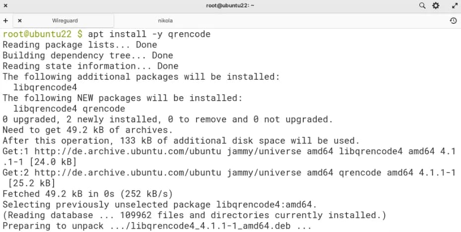 installing the wireguard mobile package