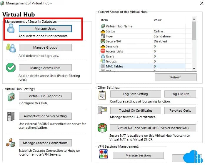 managing the users