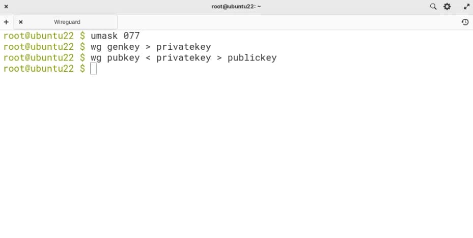 setting public and private keys