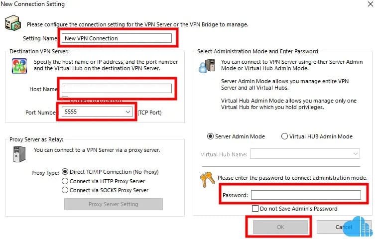 configure the settings