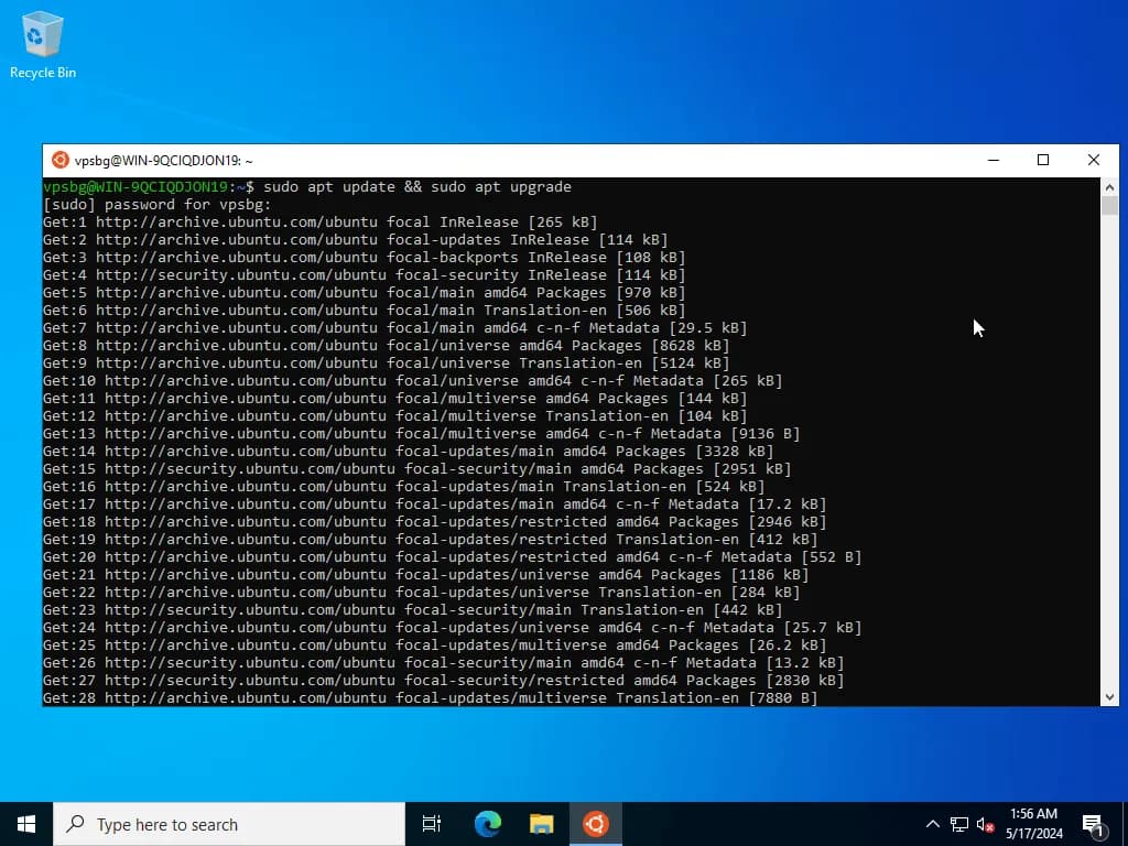 apt upgrade and update
